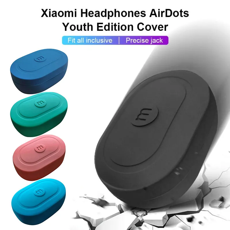 Портативный мягкий силиконовый чехол для Xiaomi Redmi Airdots Bluetooth гарнитура TWS защитный