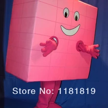 Розовый костюм талисмана Cubey, маскарадный костюм на заказ, маскарадный костюм, маскарадный костюм