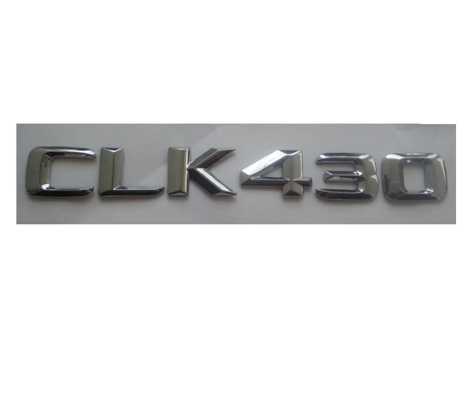 

Chrome 3D ABS Plastic Car Trunk Rear Letters Words Badge Emblem Decal Sticker for Mercedes Benz CLK Class CLK430