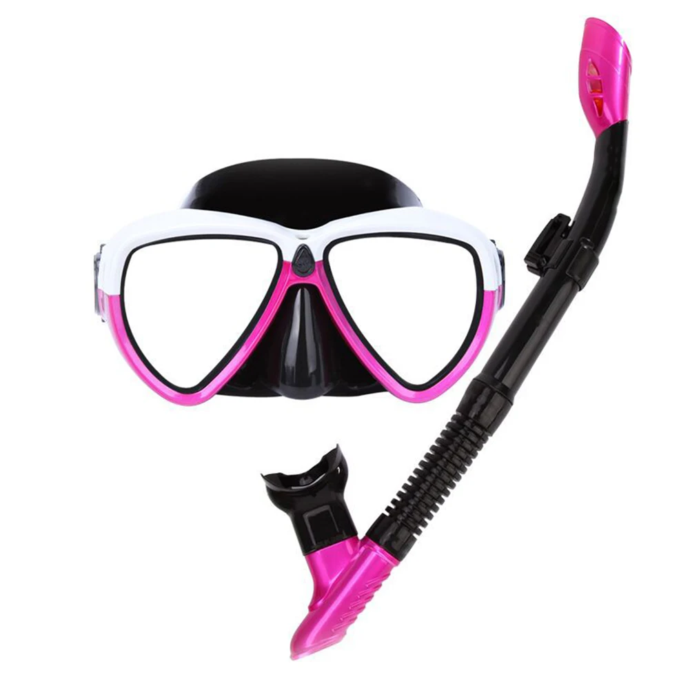 

Two Pieces With Tube Accessories Swimming Wide View Diving Mask Men Women Equipment Easy Breath Snorkeling Goggles Set Anti Fog