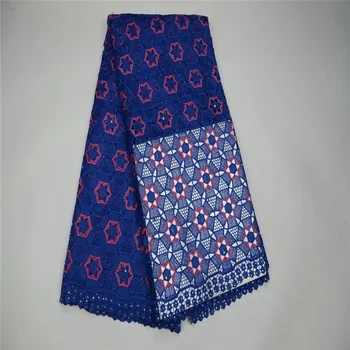 

African Cord Lace Fabric Nigeria Lace Fabric Beads Guipure Lace Dress Women HJ111-1