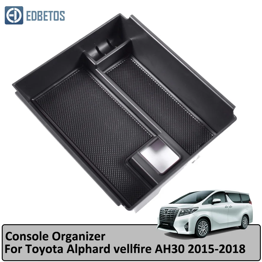 

EDBETOS Alphard Armrest Storage Box for Toyota Alphard vellfire AH30 Central Console Organzier Stowing Tidying Storage 2015-2018