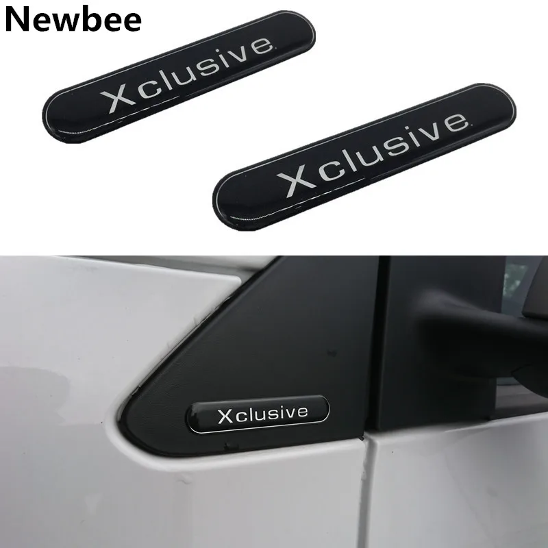 

Newbee Universal For SMART BRABUS 2007-2017 Reflective 3D Adhesive Car Sticker Xclusive Emblem Logo Side Mirror Decoration Decal
