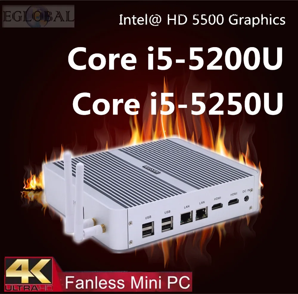Lowest Price Win10 i5 5250U Mini pc Barebone Fanless Desktop Computer Core i5 5200U, Graphics HD 5500, HD6000 4K HD HTPCMini-Itx Micro PC Lowest Price Win10 i5 5250U Mini pc Barebone Fanless Desktop Computer Core i5 5200U, Graphics HD 5500, HD6000 4K HD HTPCMini-Itx Micro PC