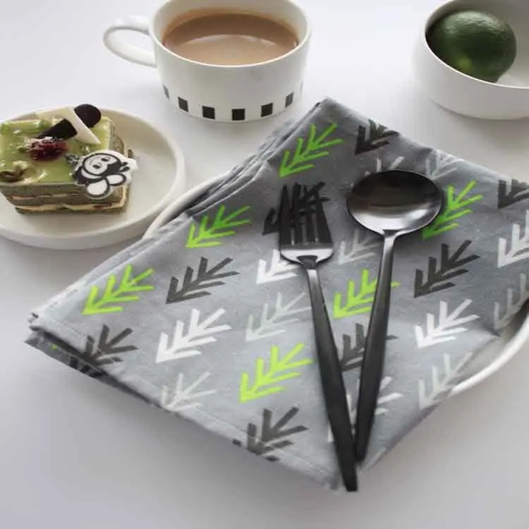 4pcs/lot 46x70cm Cotton Cedar Printing Dishtowel Kitchen Towel Cleaning Cloth Tea Table Topper | Дом и сад