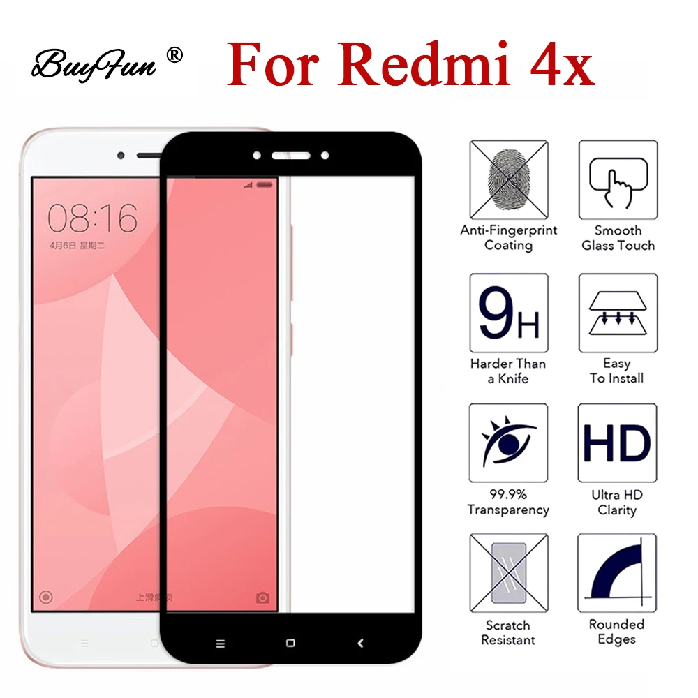

Protective Glass On The Redmi 4X Protect Tempered Glas For Xiaomi Redme 4 X Xiomi Xaomi Xiaome Xiaomei screen protector film 9H