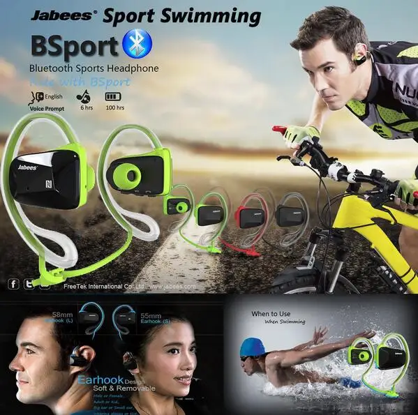 Abees bsports гарнитура для спорта Великобритании CSR V4.0 nfc-чипами Fone де ouvido Bluetooth