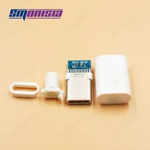 Smonisia 5 шт. Тип c USB штекер 2.0 разъем с печатной платы паяльной Провода разъем 4 в 1