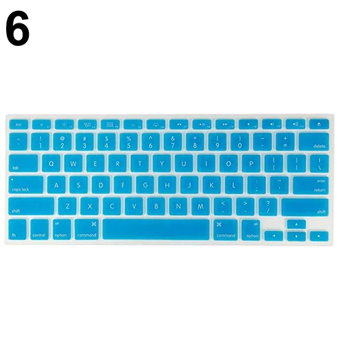 Клавиатура мягкий чехол для Apple MacBook Air Pro Retina 13/15/17 дюймов Cover Protector чехол для клавиатуры наклейки для ноутбука - Цвет: Lake Blue