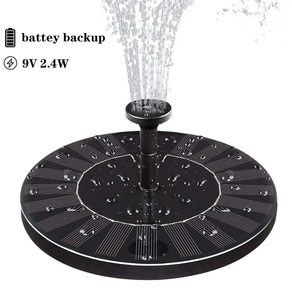 

SOLLED Solar Fountain with Electric Storage for Pond Pool Garden Fish 9V 2.4W 18x3.8cm