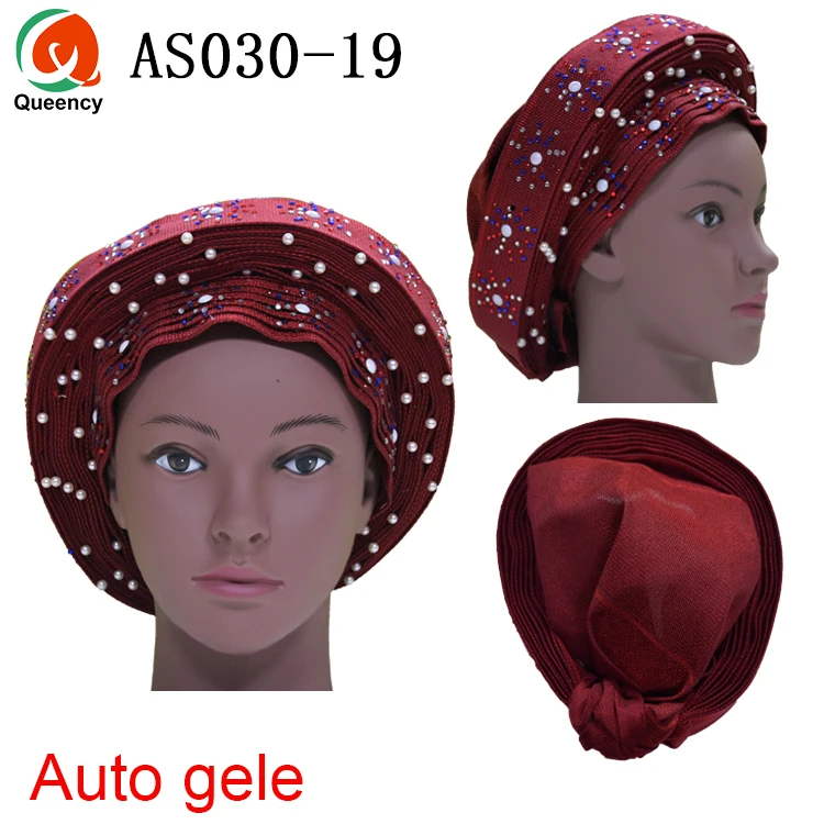 Queency африканские готовые дамы Aso oke материал авто-геле Headtie многоцветные доступны DHL AS030