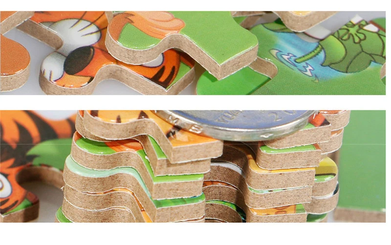 Новинка 60 штук деревянные головоломки Дети игрушечное животное деревянные головоломки Раннее развитие детей развивающие обучающие