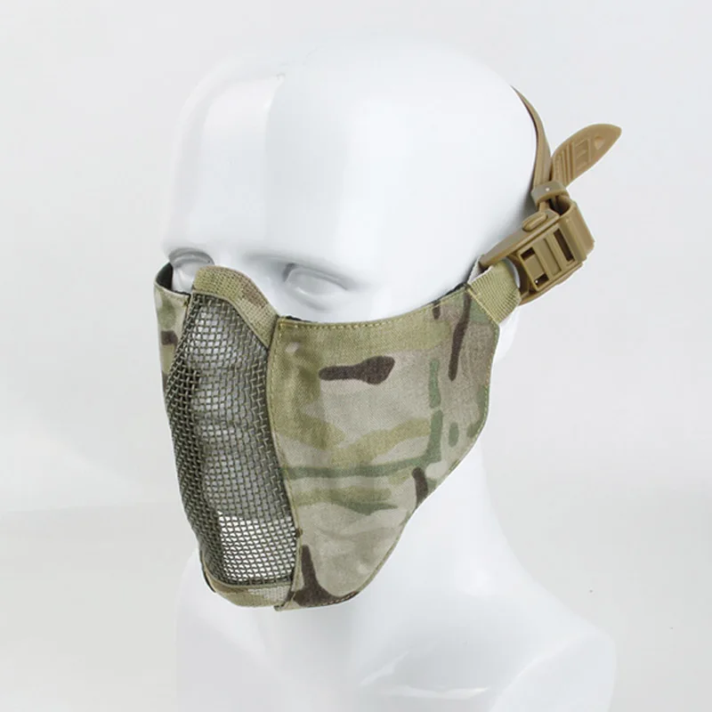 TMC2589 PDW Soft Side 2.0 Half Face Mesh M ask Tactical Airsoft Paintball Metal mesh Ma sk Multicam BK/MC/Khaki | Спорт и
