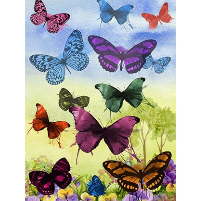 5D Diamond Painting Full Butterfly Embroidery Cross Stitch Cartoon Mosaic Picture Of Rhinestones for kids girt | Дом и сад