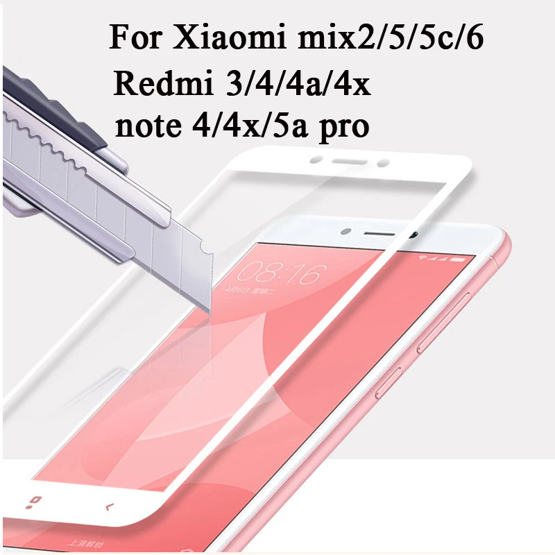 

protective glass for xiaomi redmi note 4 xiami mix 2 6 5 5c remi 3 4x 4a note 4 4x 5a pro tempered glas screen Protection film