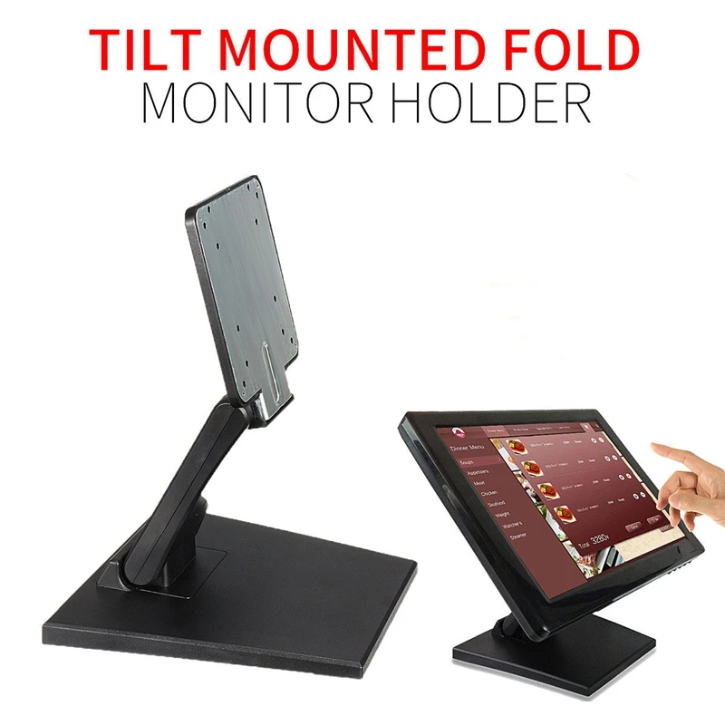 Tilt Mounted Fold Monitor Holder Vesa 10Inch-27Inch Lcd Display Press Screen Stand