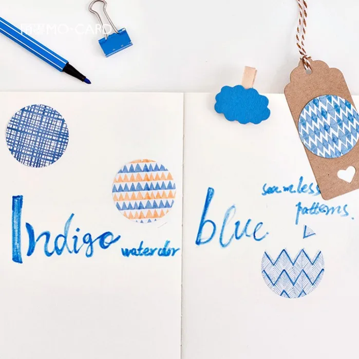 45 шт./упак. синий впечатление этикетка наклейки декоративные канцелярские наклейки Скрапбукинг DIY дневник альбом ярлыком
