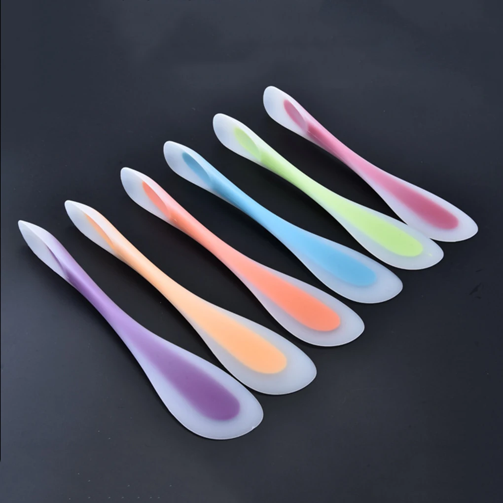

Dual Head Silicone Spatula Heat-Resistant Non Stick Cake Cream Butter Spatulas Scraper Brush Spoon Random Color