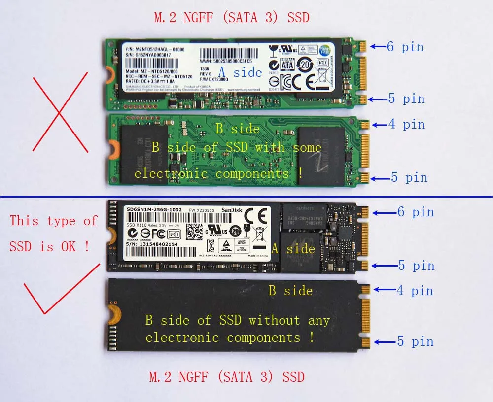 6 + 12 контактов до 64 Гб 128 ГБ 256 512 M.2 NGFF SSD для 2011 версии MacBook Air A1370 A1369 MC968 MC965 MC966 MC969