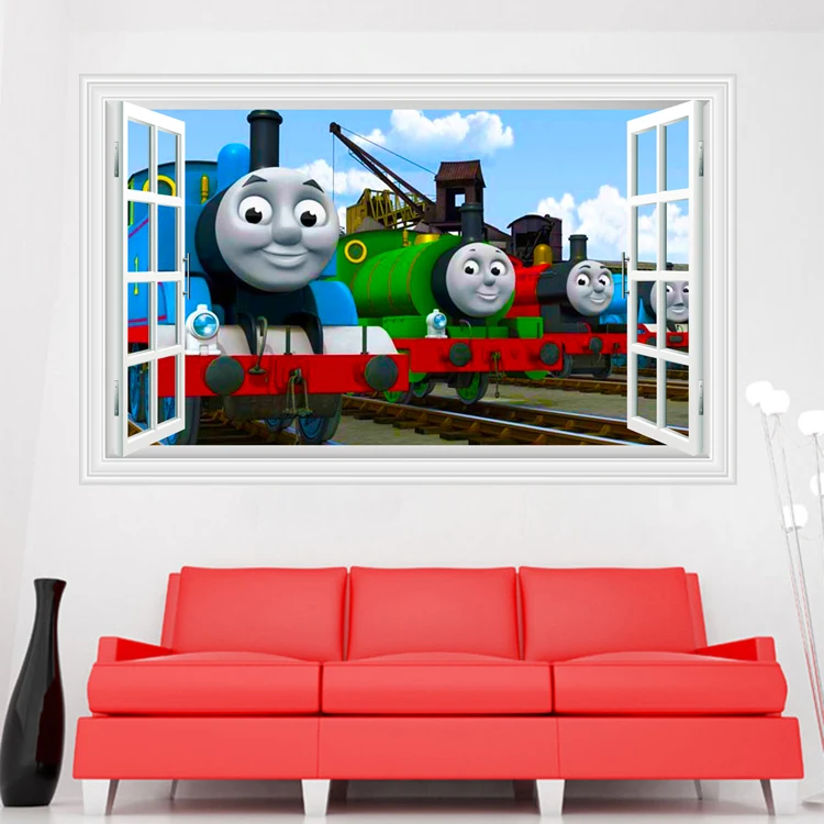 

3D Window Thomas & Friends The Tank Engine Wall Sticker Decal Decor Art Decal Vinyl Sticker removeable DIY Gift 278
