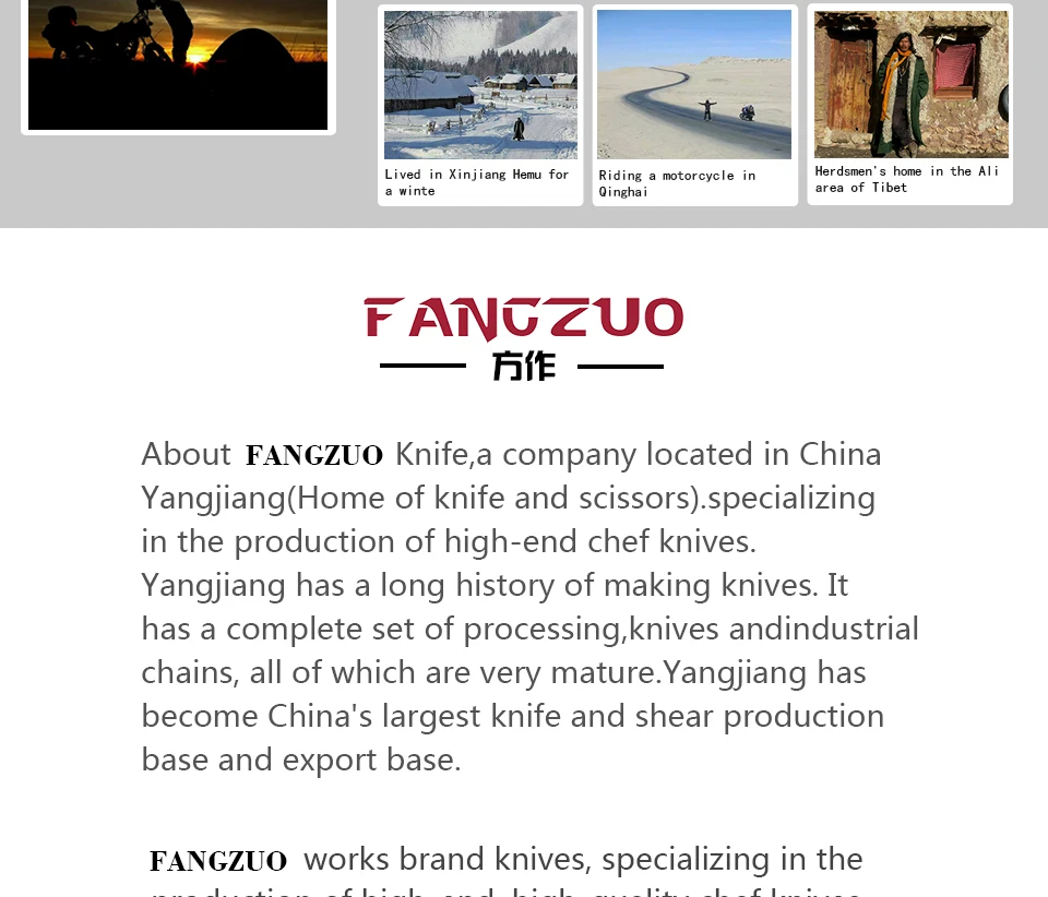 FANGZUO 10 ''кухонные ножи шеф-повара из нержавеющей стали 3 слоя 440C ядро клада Сталь G10 ручка высокого качества овощной нож для мяса