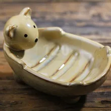 Мыльницы для ванной креативный Медведь Корова овца лягушка мыльница Подставка Декоративная коробочка