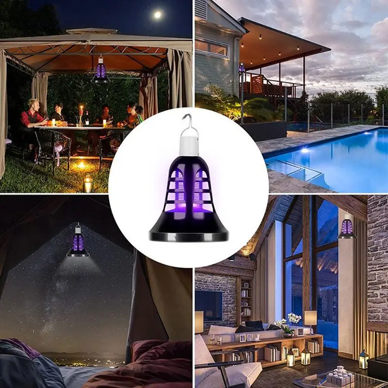 

8W Bug Zapper LED Mosquito Killing Lamp USB Charging Anti-Mosquito Electric Trap For Outdoor Home Garden Insect Elimination