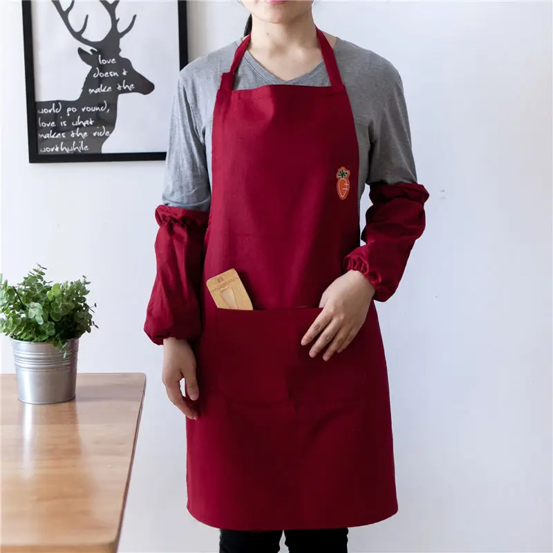 Cheap 100 Cotton Apron Lady Adjustable Art Work Apron Kitchen Baking