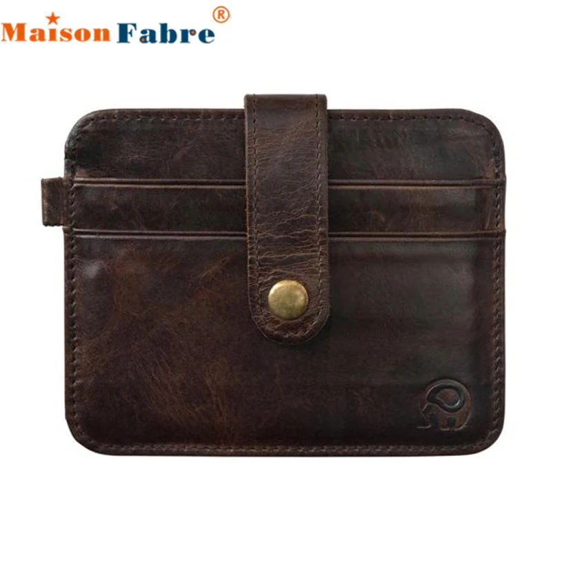 Brand New Slim Credit Card Holder Mini Wallet mens Leather ID Case Purse Bag Pouch carteira masculina 2016 Gift 1pcs