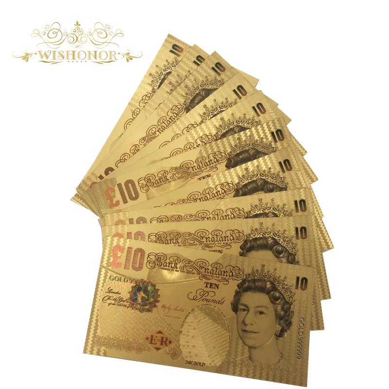 Harry Potter Gold Foil Gold Banknote Souvenir Gifts 20 Fake Pounds