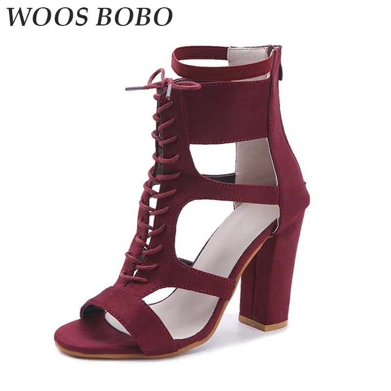 

Spring Women Pumps Black Suede Fabric Cross Strap Heel Sandals Ladies Shoes lace up Open Toe sexy High Heel Single Shoes 35-43