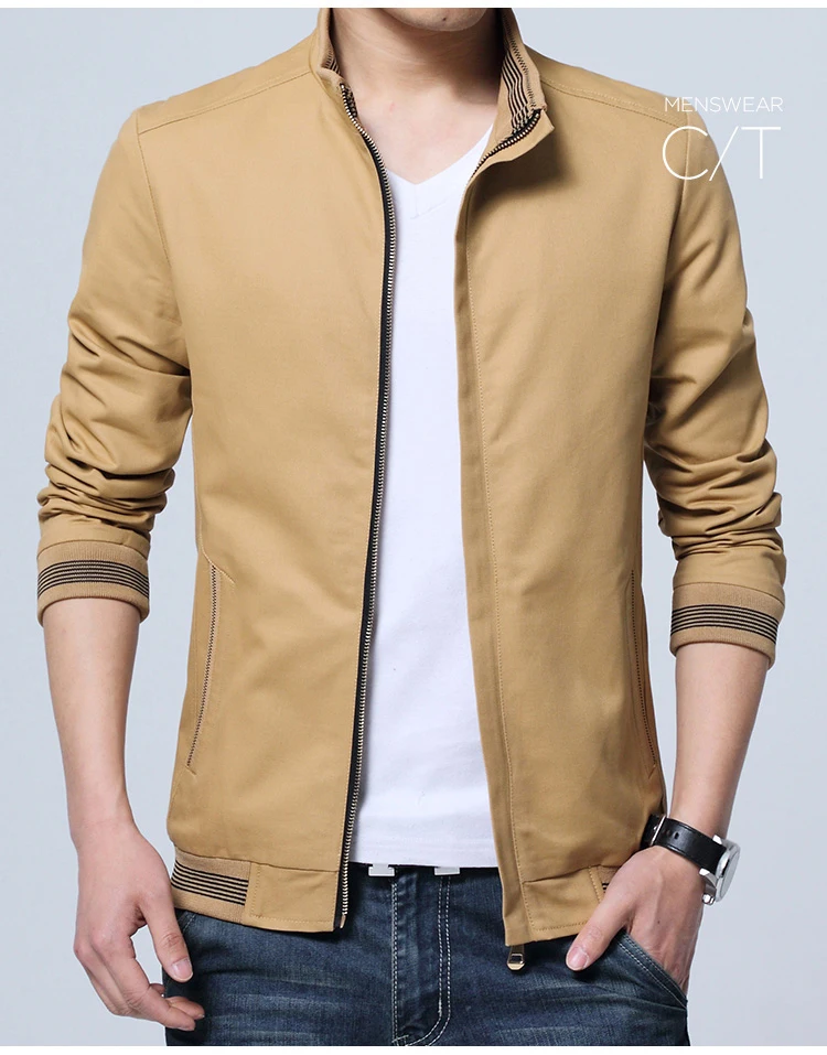 Casual Slim Fit Cotton Coat for Mens