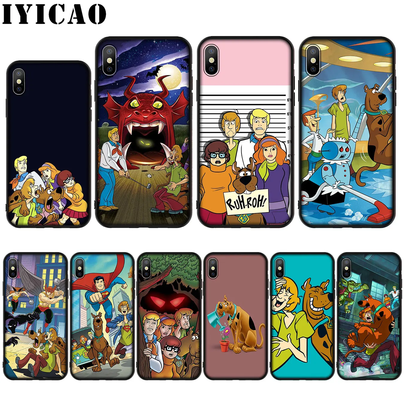 

Shaggy and Scooby Doo Silicone Soft Case for iPhone 11 Pro Max XR X XS Max 8 7 6 6S Plus 5 5S SE Cover