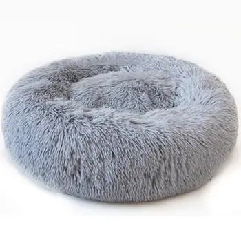 

Long Plush Super Soft Pet Bed Kennel Dog Round Cat Winter Warm Sleeping Bag Puppy Cushion Mat Portable Cat Beds 40/50/60/70/80cm