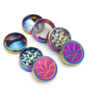 

Colorful 3 or 4 layers Herb Metal Grinder 40mm Chicha Tobacco Pipes Accessories Herb Grinders Smoke Cigarette Crusher
