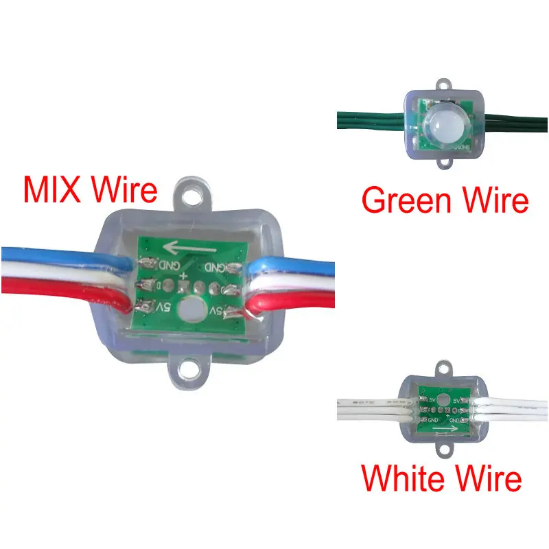 3000 шт. DC5V DC12V WS2811 IC квадратный светодиодный модули строки света полная Цвет IP68 открытый Водонепроницаемый реклама светодиодные точечные лампочки