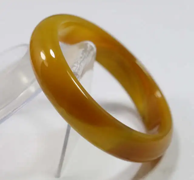 

62MM VERY FINE RARE NATURAL YELLOW JADEITE JADE BRACELET BANGLE A201 a 5.19