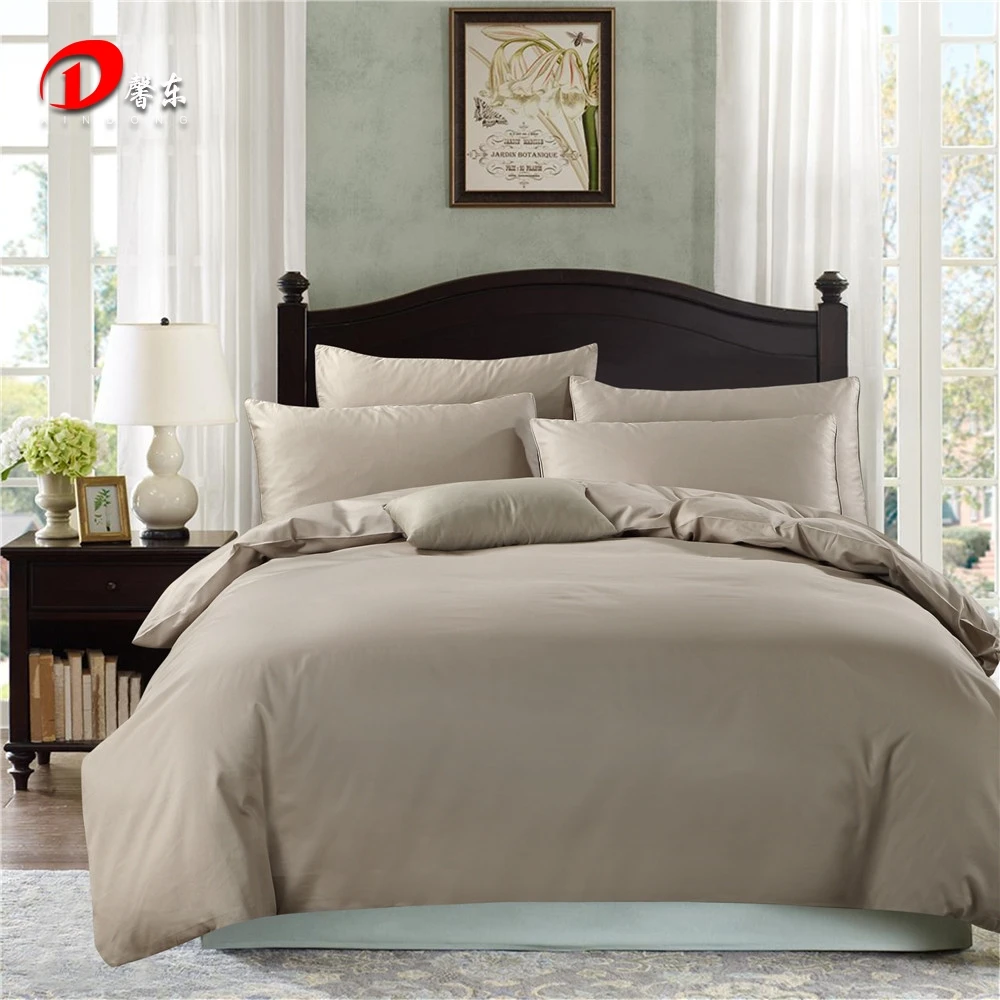 Dark Grey Satin Bedding Set Luxury Egyptian Cotton Bed Set King Queen