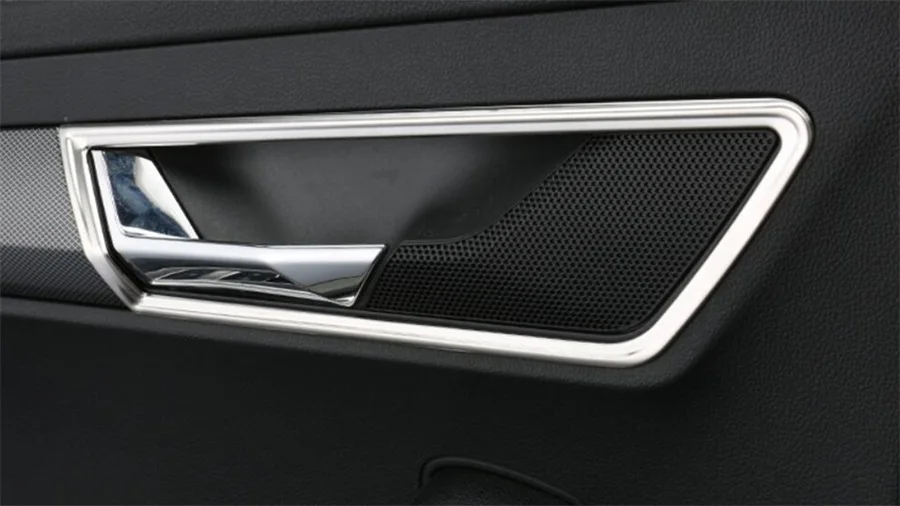 

Stainless Steel Auto Styling Accssories Inner Door Door Knob Handle Bowl Frame Cover Sticker Trim For Skoda Karoq 2017 2018 2019