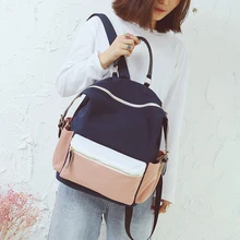 LEFTSIDE Women Fashion Cool Colorful Travel Backpack 2017 Canvas Teenager Girls School Book Bag Female Back Pack Bags Woman