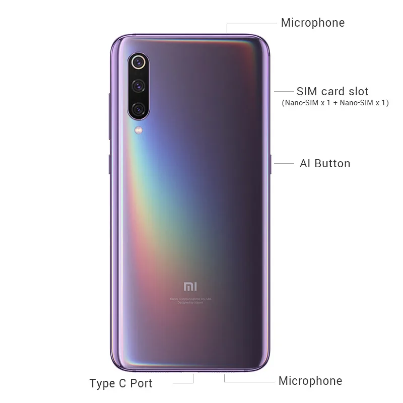 Глобальная версия Xiaomi mi 9, 6 ГБ, 64 ГБ, смартфон mi 9 Snapdragon 855, четыре ядра, 6,39 дюймов, 48 МП, тройная камера с дисплеем, отпечаток пальца