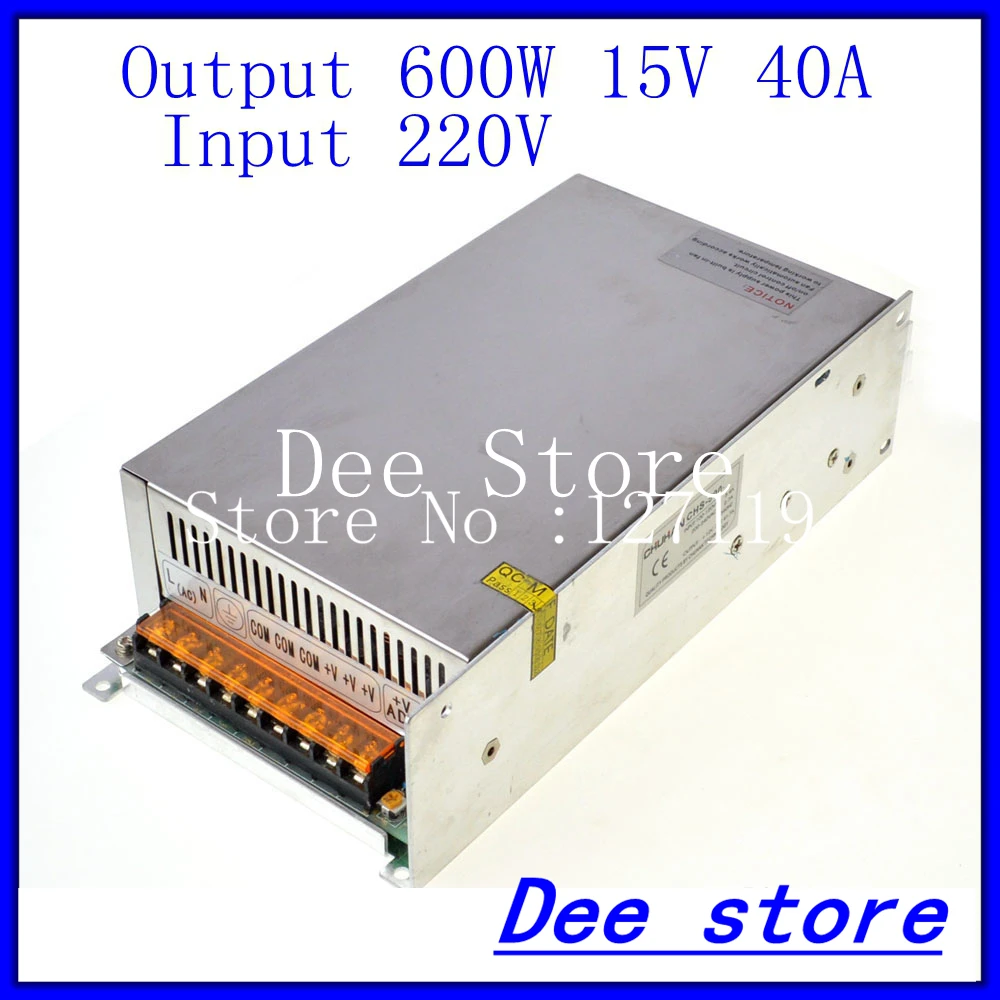 

Led driver 600W 15V 40A Single Output ac 220v to dc 15v Switching power supply unit for LED Strip light