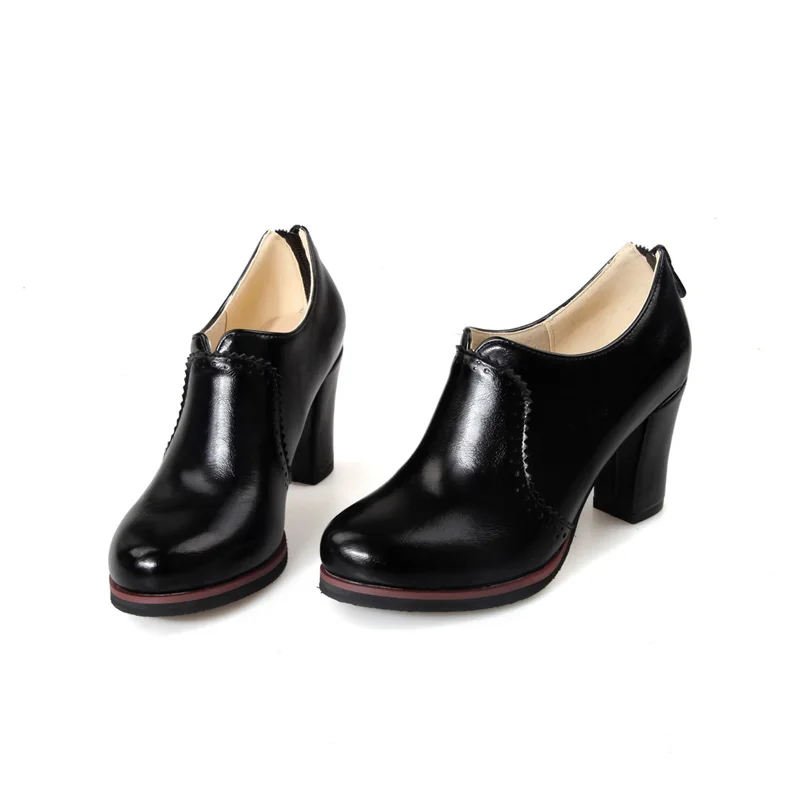 KARINLUNA/Большие размеры 32-48, женские туфли-лодочки модные вечерние туфли на высоком каблуке, свадебные туфли на платформе женские офисные туфли на молнии feetwear