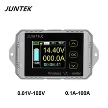 JUNTEK ват1100 100 в 100А беспроводной измеритель напряжения и тока автомобильный аккумулятор мониторинг 12 в 24 в 48 В батарея кулоновидный счетчик VA метр