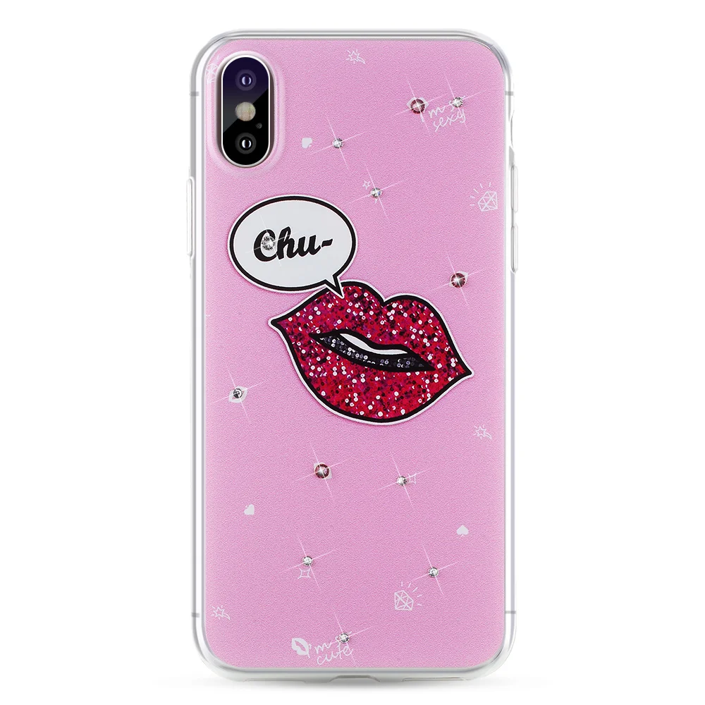 KINGXBAR принципиально для iPhone х чехол кристаллами Swarovski Прозрачный X случаях