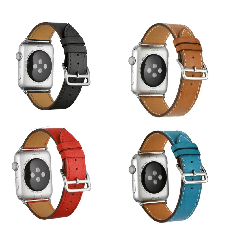 

YIFALIAN Series 2/1 Genuine Leather watchBand Single Tour Bracelet Leather Band strap For Apple Watch 38mm 42mm