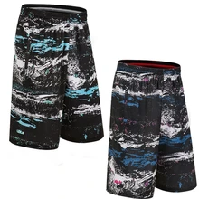 Баскетбольные шорты для мужчин, для спорта на открытом воздухе, для фитнеса, ослепительные шорты, быстросохнущие, дышащие, свободные шорты для пробежки