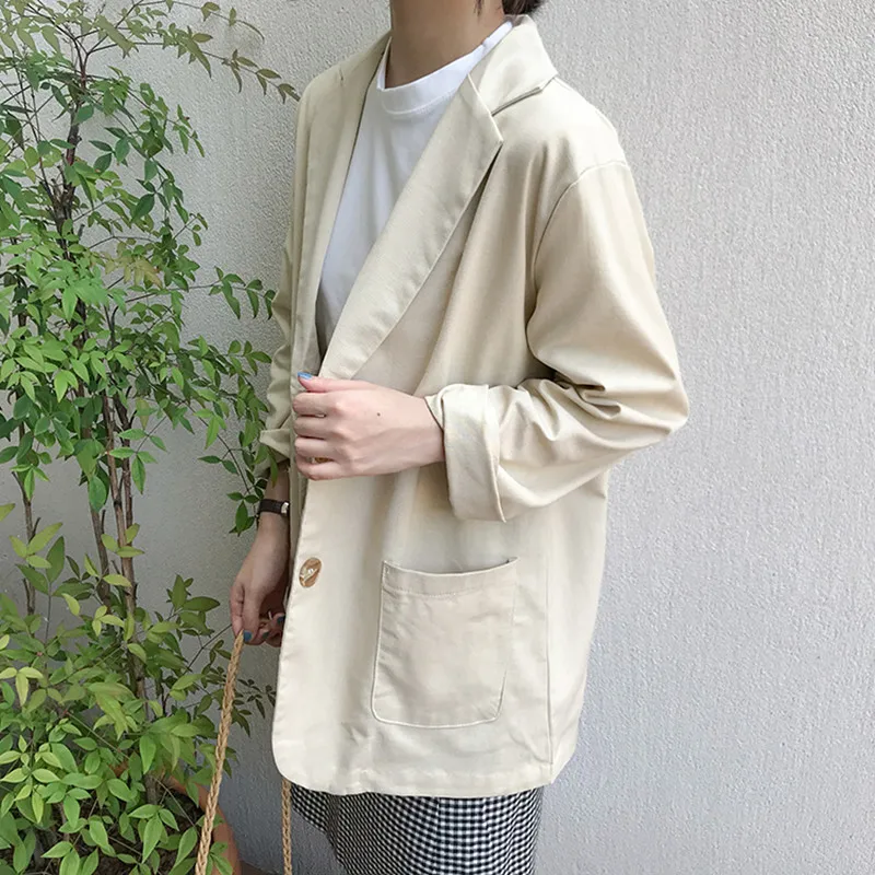 

2 Colors 2018 autumn breif solid color coats womens Single Breasted solid color Women's Jackets and Coats (F3556)