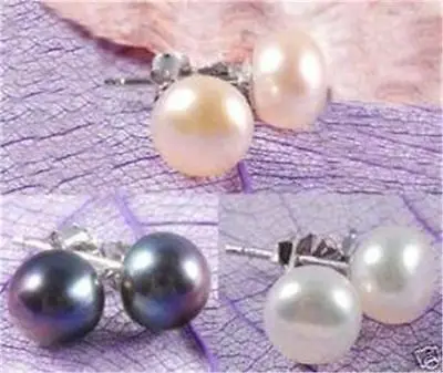 

Shipping >>>> new hot 3Set 3Color 7-8mm Akoya Pearl Earring AAA+