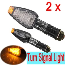 2x 10-LED UNIVERSAL MOTORCYCLE MOTORBIKE TURN SIGNAL INDICATOR LIGHT LAMP AMBER